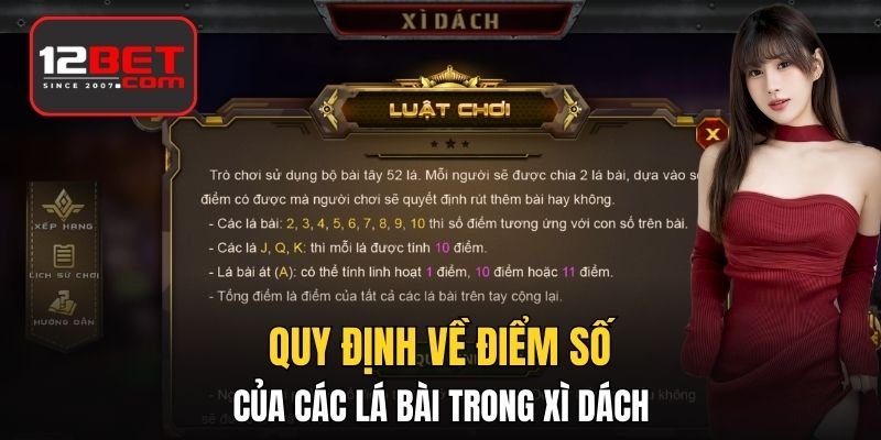 Quy định về điểm số của các lá bài trong Xì Dách